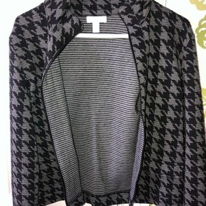 Houndstooth Zip Up